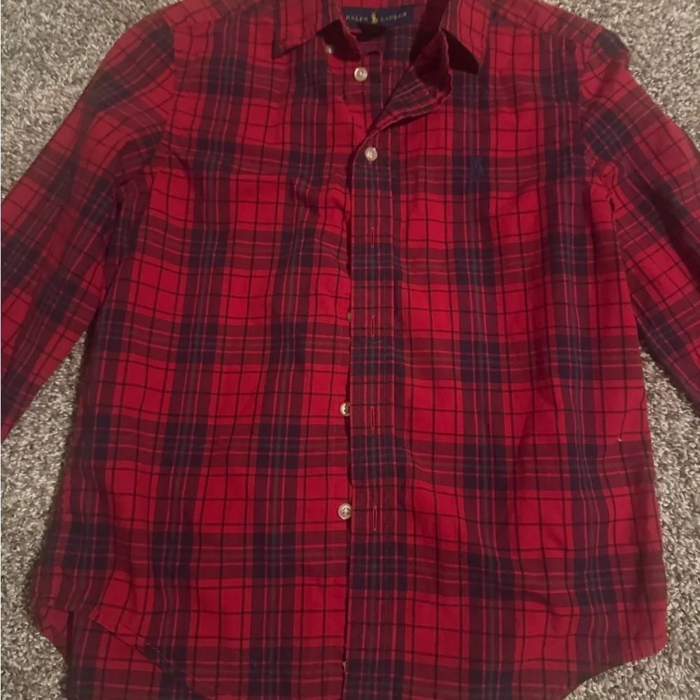 Ralph Lauren Red and Blue Plaid Shirt